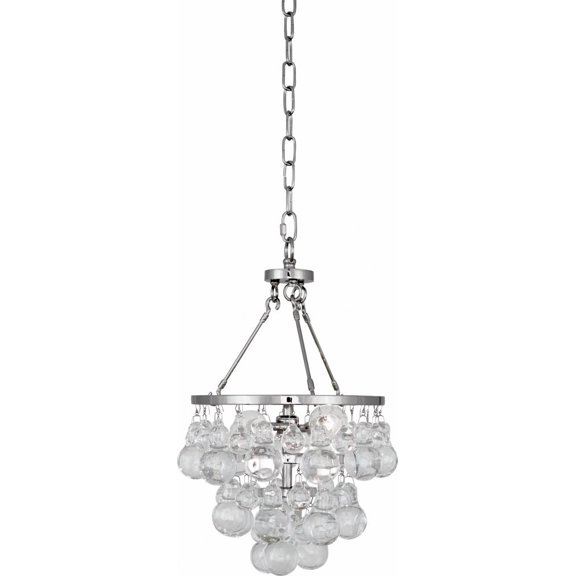 S1006-Robert Abbey Lighting-Bling 2-Light Pendant 10 Inches Wide and 14.75 Inches Tall-Polished Nickel Finish -Traditional Installation