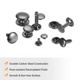 thumbnail image 5 of Uxcell 80Sets Double Cap Rivet 9x8mm Carbon Steel Round Head Snap Studs, Gunmetal, 5 of 7