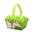 thumbnail image 3 of Cesta de Pascua con asa para niños, de tela no tejida, ideal para decorar fiestas de Pascua. conejito rosa, 3 of 9