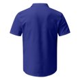 thumbnail image 6 of RUTAYY Men's Outfits 2 Piece Solid Color Short Sleeve Turndown Collar Shirts Shorts with Pocket Lightweight Breathable Holiday Chic Clothing Sets, 6 of 7