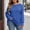 Blue, variant on Women's Plus Size Tunic Top Crew Neck Long Sleeve with Thumb Holes, Loose Fit Casual Round Hem Pullover for Fall Winter Everyday Wear