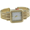 thumbnail image 3 of Blekon Collection Analog Quartz Women's 29mm Square Case Western Style Metal Cuff Bangle Watch, 3 of 5