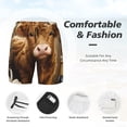 thumbnail image 3 of Balery Adorable Calf Butterflies Champagne Bañador para hombre, shorts de playa de secado rápido con entrepierna y forro de compresión-Small, 3 of 6