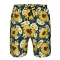 thumbnail image 4 of Naloa Sunflowers Men's Beach Shorts, Surfing shorts, Swim trunks, Quick Dry Swim Trunks for Surfing Beach Fun - Medium, 4 of 9