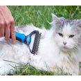 thumbnail image 2 of FrostHike Upgraded Undercoat Rake for Dogs, Cat Dematting Tool, Perfect Deshedding Brush and Grooming Rake for Tangles, Knots or Mats Removal, Blue and Black, 2 of 5