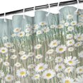 thumbnail image 4 of 72x72 Inch Fabric Shower Curtain Waterproof Polyester, Daisy Floral Print, 4 of 6