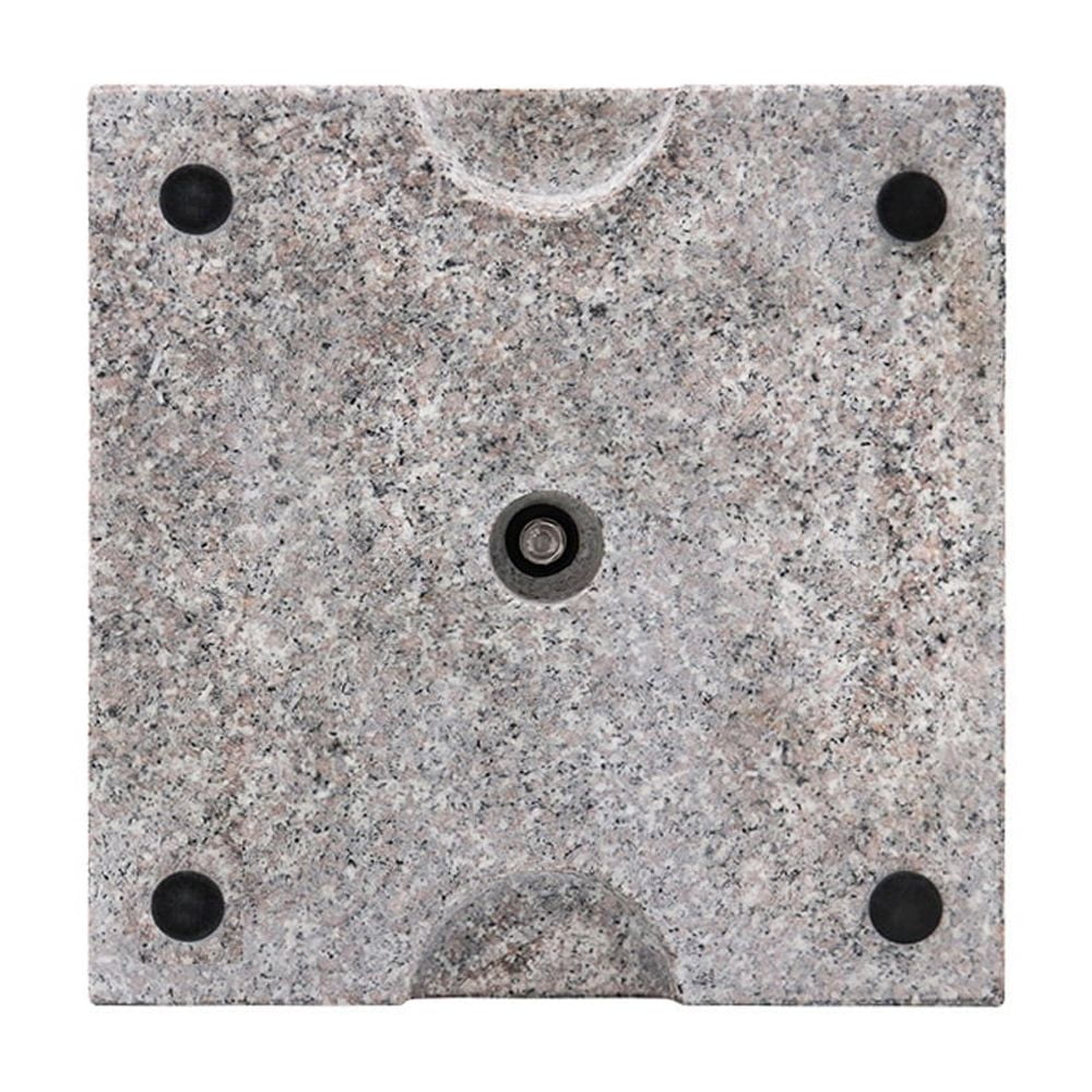 Abble Heavy Duty Granite Patio Umbrella Base, Square Outdoor Umbrella Stand Weight 42 lbs