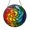 Acrylic 3.5 Inch, variant on Rainbow Spiral Ceramic Ornament with Stained Glass Look, Bright Round Suncatcher Hanging Decor Gift