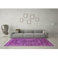 thumbnail image 3 of Ahgly Company Indoor Round Oriental Purple Industrial Area Rugs, 5' Round, 3 of 4