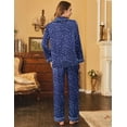 thumbnail image 6 of Ekouaer Women's Classic Button Down Long Satin Silk Pajama Set, 6 of 6