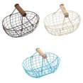 thumbnail image 1 of Cesta de frutas de cocina 3 Cestas Organizadoras de Pan de Metal, para Servir , Color Negro, Azul Y Beige. Magideal Cesta de frutas de cocina, 1 of 7