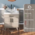 thumbnail image 6 of Merluxy 24.5" Bathroom Vanity with Sink Combo, Mid-Century Small Single Bathroom Cabinet Set, Grey, 6 of 9