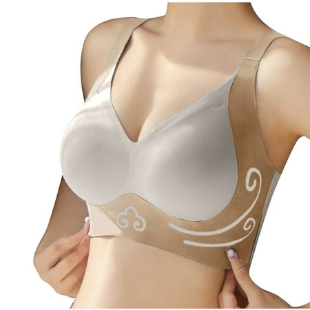 Juslio Push Up Bra Athletic Padded Comfortable Solid Sports Bras for Women
