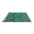 thumbnail image 2 of Ahgly Company Machine Washable Indoor Rectangle Abstract Turquoise Blue Modern Area Rugs, 5' x 8', 2 of 4
