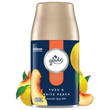 Glade Automatic Spray Air Freshener Refills, Yuzu & White Peach, Fresh Collection, 6.2 oz