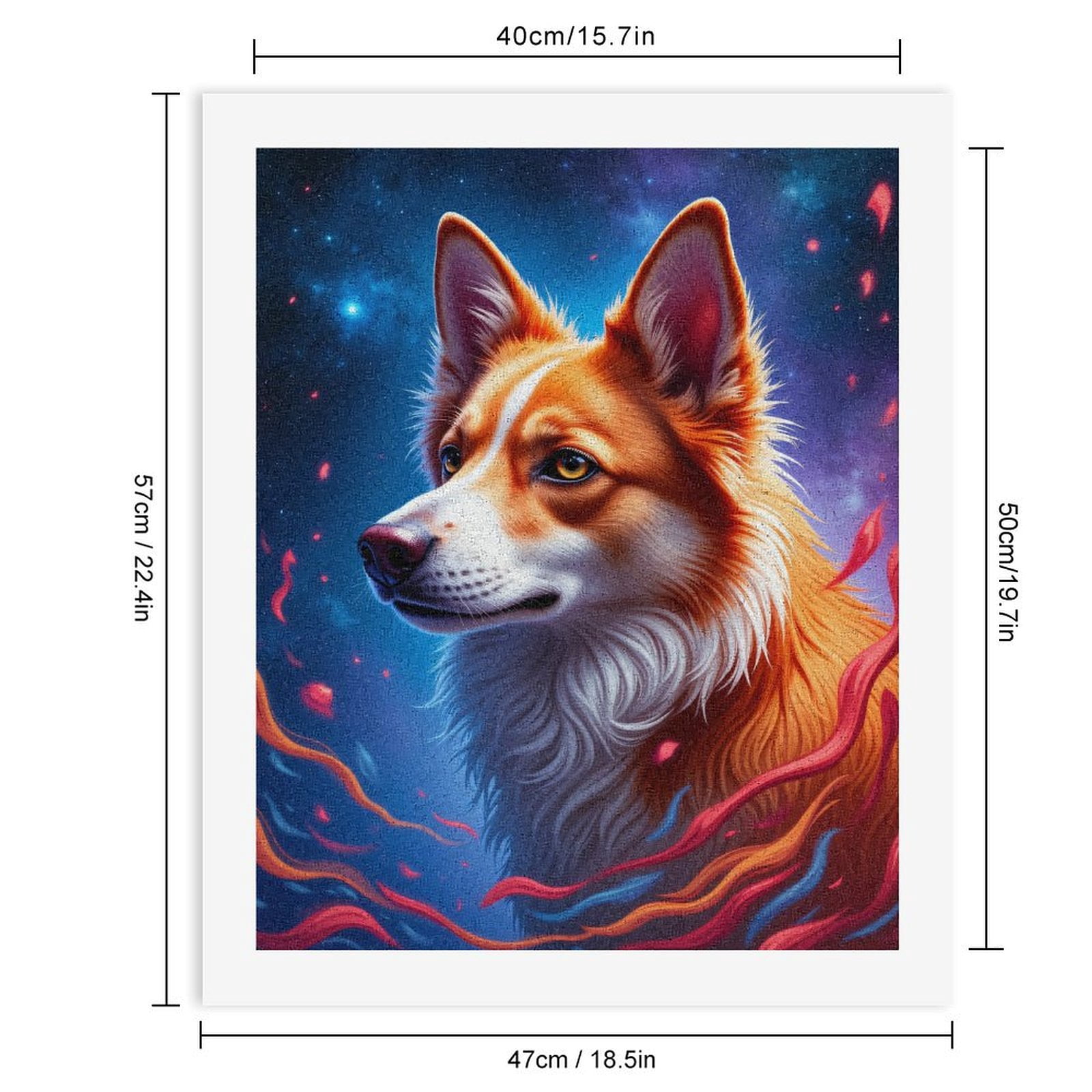 Paint By Numbers Kit for Adults Beginner - DIY Canine Dreamscape Art Canvas Painting Kits for Adults, Frameless Paint By Number for Adults for Home Wall Decor 16x20 Inch