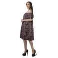 thumbnail image 3 of Moomaya Poly Crepe Printed Fluter Sleeve Dresses Knee Long Women Party Dress, 3 of 6