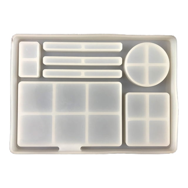 Techinal Rolling Tray Epoxy Resin Mold Rectangle Tray Silicone Mould DIY Crafts Jewelry Holder Serving Board Making Tool