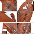 thumbnail image 4 of Washed leather womens chest bag trendy and versatile crossbody backpack casual pu soft leather small square bag, 4 of 5