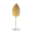 thumbnail image 5 of Metal Leaf Statue Leaf Sculpture Leaf Figurine Leaf Decorations Leaf Ornament Abstract Sculpture for Home Bookshelf Bar Decoration Cypress Leaf 25.5cm, 5 of 9
