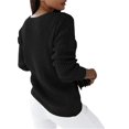 thumbnail image 4 of Apepal Sweaters for Women Women's Sweater Casual Long Sleeve V Neck Solid Loose Chunky Knit Pullover Tops Fall Sweaters for Women Black 2XL, 4 of 6
