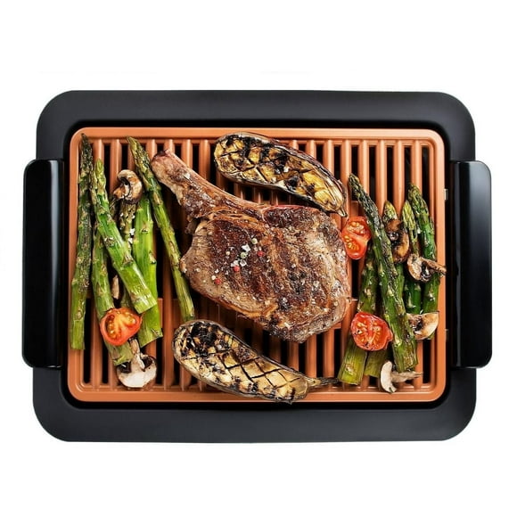 Gothsm Steel grill électrique sans fumée avec surface antiadhésive