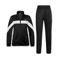 thumbnail image 2 of Women's 2Pc Full Zip Tracksuit, 4 Way Stretch Breathable with Zipper Pockets for Golf Running Casual Black M, 2 of 9