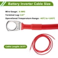 thumbnail image 3 of Cable de inversor de batería universal de 3/8" terminal 8 AWG rojo de 10 pies, cable de batería de cobre estañado, 1 pieza, 3 of 7