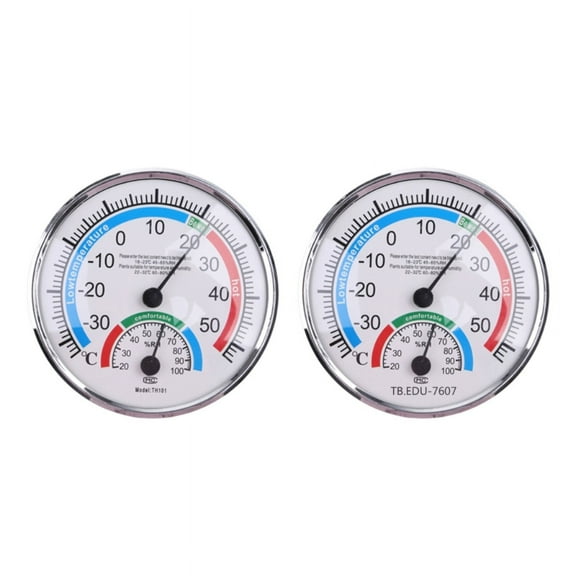 Mini Indoor Thermometer Hygrometer 2 in 1 Temperature Analog Humidity Monitor
