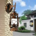 thumbnail image 2 of Outdoor Lamp Retro Exterior Wall Mount Light Fixture Shade Lantern Sconce Porch Light Plastic Shell 30W E27(Yellow), 2 of 6