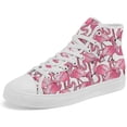 thumbnail image 5 of Aidianart Womens Flamingo High Top Shoes High Top Canvas Sneakers Size 8, 5 of 5