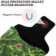 thumbnail image 3 of Haosy Grass Golf Mallet Putter Cover Strong Magnetic Leather Golf Club Headcover Closure, 3 of 7