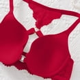 thumbnail image 4 of Byworldtasic Women's Front Closure Bandeau Bra Strapless Push Up Underwire Bras Everyday Bras, 4 of 6