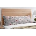 thumbnail image 4 of Funda de almohada Sweet Jojo Designs, gris y rosa, acuarela floral, 137 x 51 cm, 4 of 6