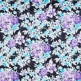 thumbnail image 2 of Zelouf Zs1403C Print Ity  , Sewing, DIY, Crafts Fabric by the Yard, 464 Black/purple, 10 Yard, 2 of 2