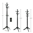 thumbnail image 2 of Gymax Wooden Coat Rack Hanger Hall Tree Entryway w/ 9 Hooks 2 Heights Black, 2 of 5