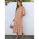 thumbnail image 3 of Vestido largo ANRABESS Boho Summer 2025 con mangas abullonadas y cuello en V, 3 of 6