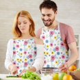 thumbnail image 3 of Pioneer Flower Floral Print Pattern Apron for Women and Men, Cotton Linen Waterproof with Pockets, Adjustable, 33x27 Inch for Kitchen, Gardening, BBQ, Salon, 3 of 6