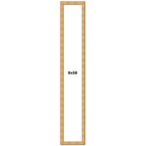 8x58 Frame Gold Rustic Solid Wood Picture Frame | 1.25 Inch Wide Moulding | Rustique Gold
