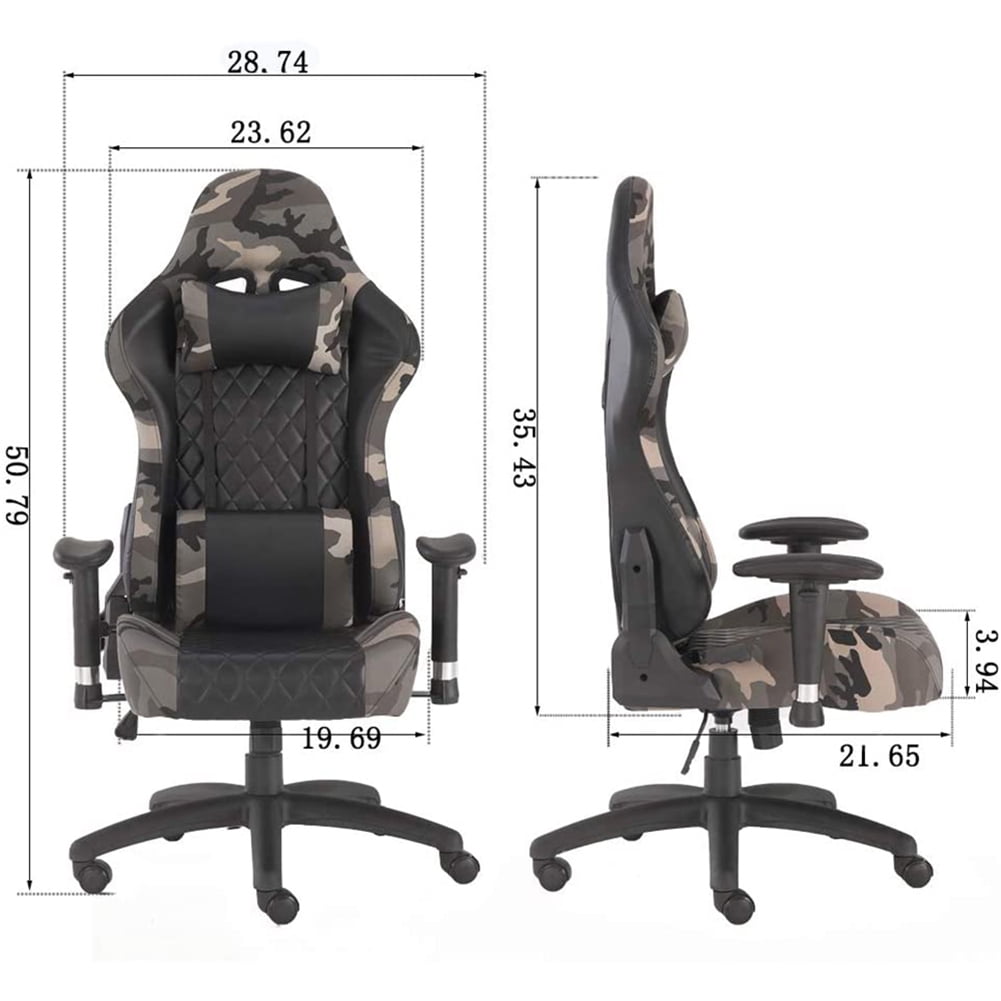 Kepooman Adult Gaming Chair, High-back Racing Chair, Computer Chair, Ergonomic Gaming Chair, Office Work Chair, with Headrest and Lumbar Support,Camouflage Kepooman Adult Gaming Chair, High-back Racing Chair, Computer Chair, Ergonomic Gaming Chair, Office Work Chair, with Headrest and Lumbar Support,Camouflage