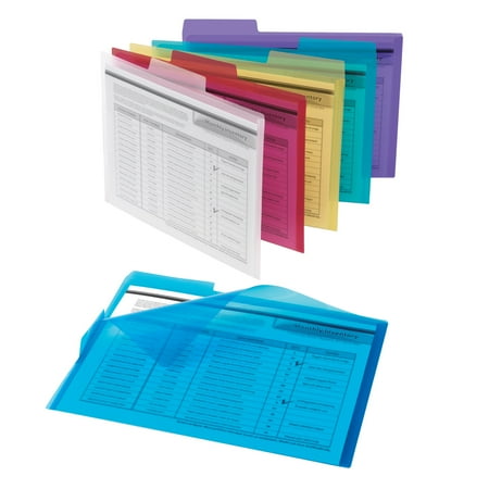 UPC: 0735854007621 | Office Depot Poly Project Tab Folders Letter Size Assorted Colors Pack Of 6 9108