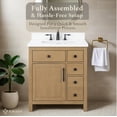 thumbnail image 2 of Lavanti Oakford Solidwood 36-inch Bathroom Vanity with Left Sink - Stylish Oak, 2 of 7