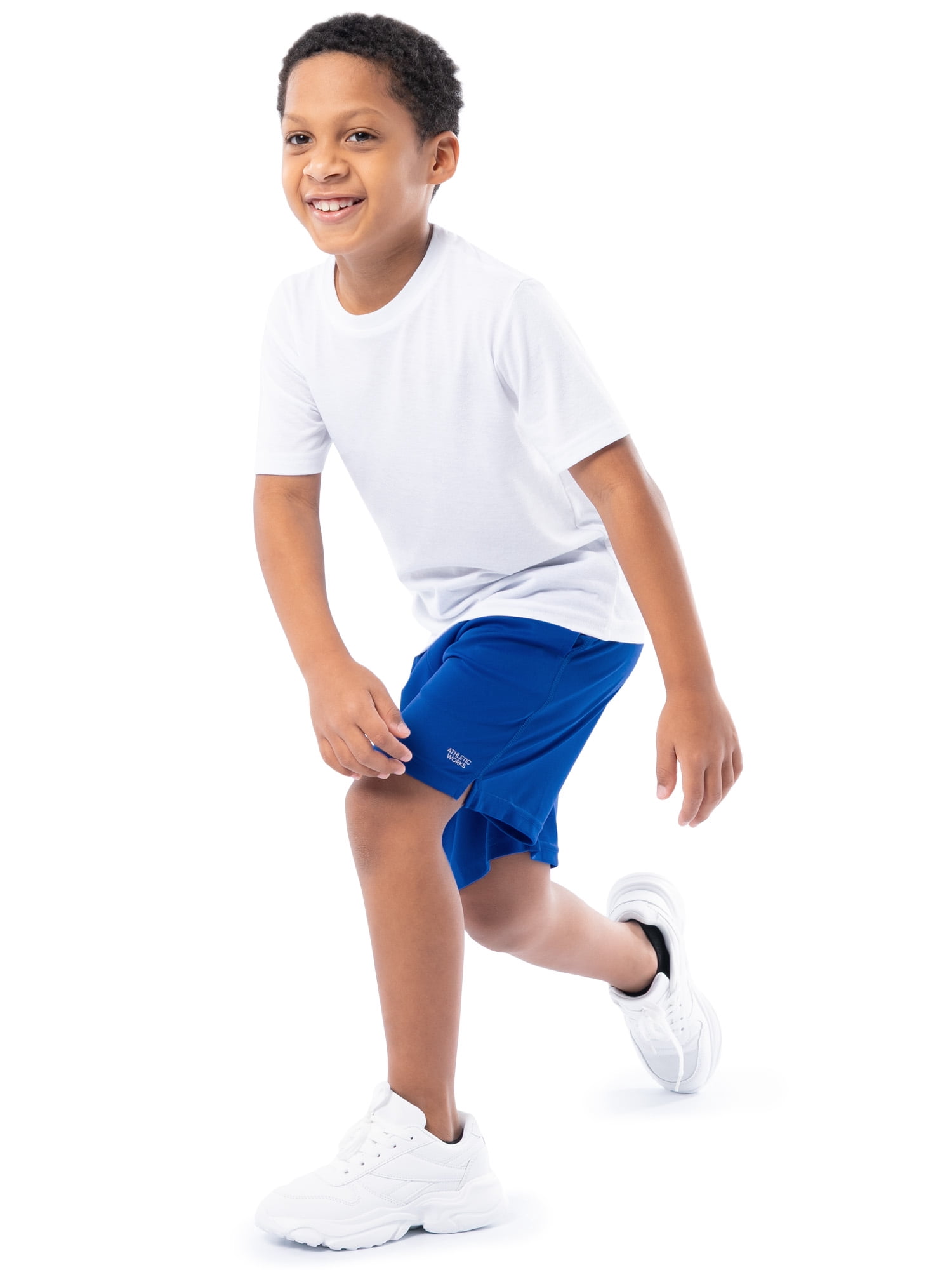 Athletic Works Boys Core Performance Shorts, 2-Pack, Sizes 4-18 & Husky