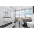 thumbnail image 5 of Amazon 30" White Wood Floating Vanity with Gray Top and Gold Trim, 5 of 10