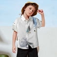 thumbnail image 2 of Hihipz Toddler Boy's Polo Shirt Summer Floral Print Shirts Hawaii Beach Stylish Tops,Sizes 2-3, 2 of 5