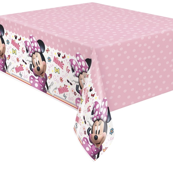 Minnie Mouse 1 Count 54IN x 84IN Multicolor Plastic Table Cover