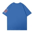 thumbnail image 4 of Women's Short Sleeve Round Neck T-Shirt with USA 250th Anniversary Flag Print, Loose Fit Casual Independence Day Top for Patriotic Celebrations Blue 3XL, 4 of 5