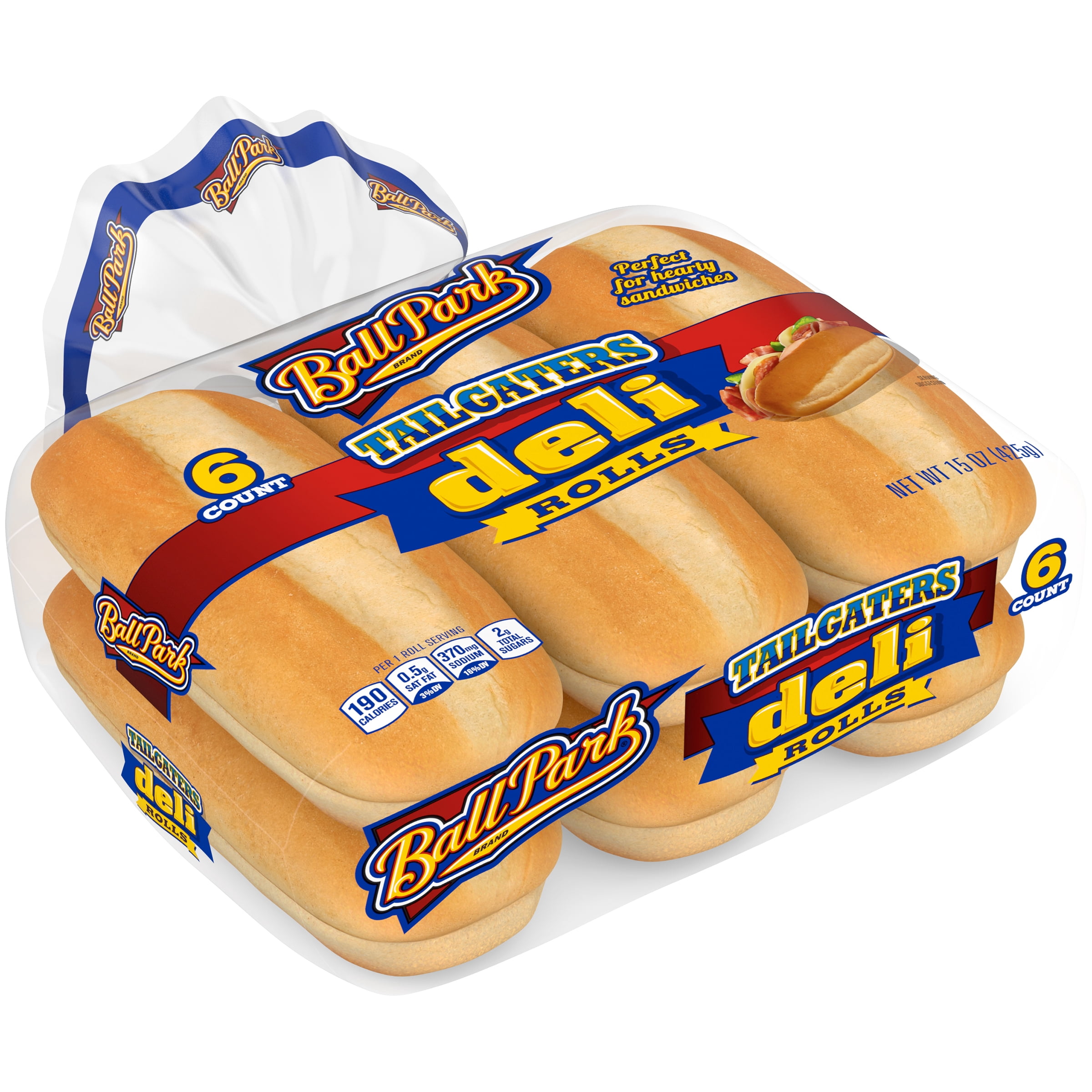 Ball Park Tailgaters Deli Rolls, 6 count, 15 oz