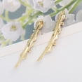 thumbnail image 3 of Unique Bargains 2 Pcs Bobby Pin Rhinestone Bow Hair Clips Champagne Gold Tone, 3 of 5