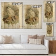 thumbnail image 4 of Designart 'Ancient Bird Life VII' Traditional Print on Natural Pine Wood, 4 of 5